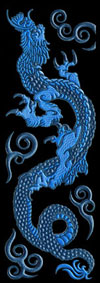 K057 Hokusai Dragon Blue left